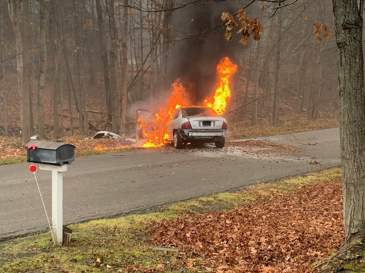 Assist to Maine Fire, Motor vehicle  accident/Car Fire, Pollard Hill Rd - 11/03/22