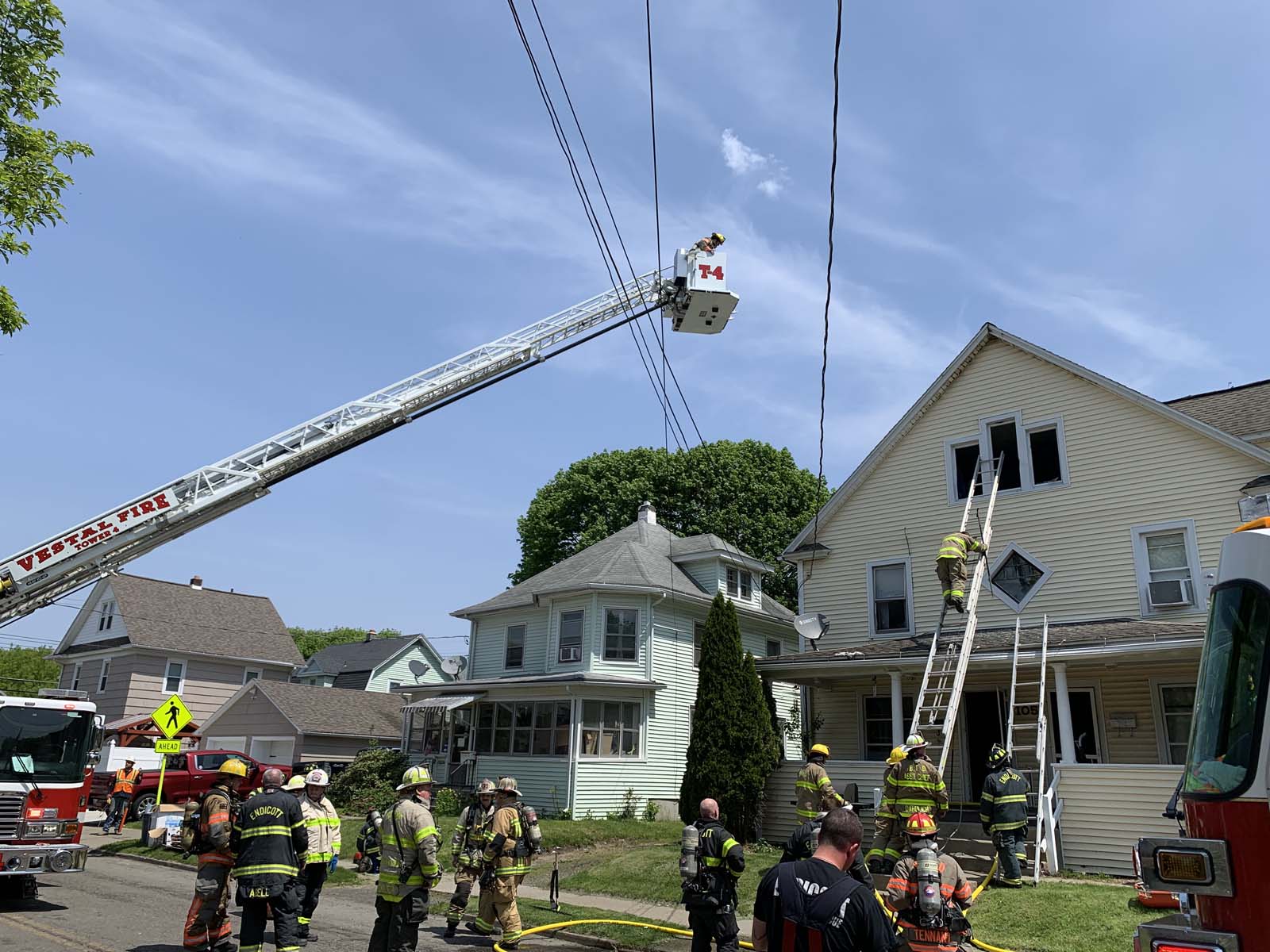 Assisted Endicott Fire Dept with a Multiple-Family Building Fire - 5/9/23