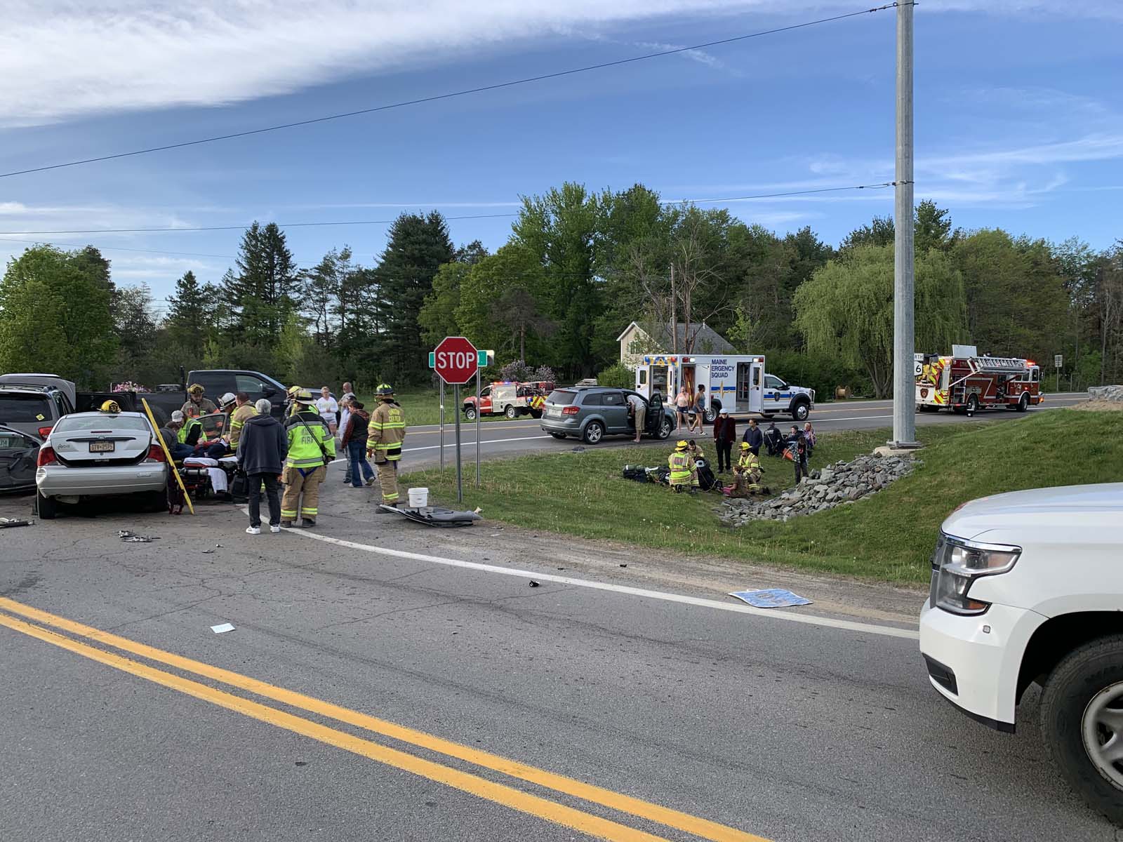 Assisted Maine Fire with motor vehicle accident at intersection of Route 26/East Maine Rd. - 5/14/23