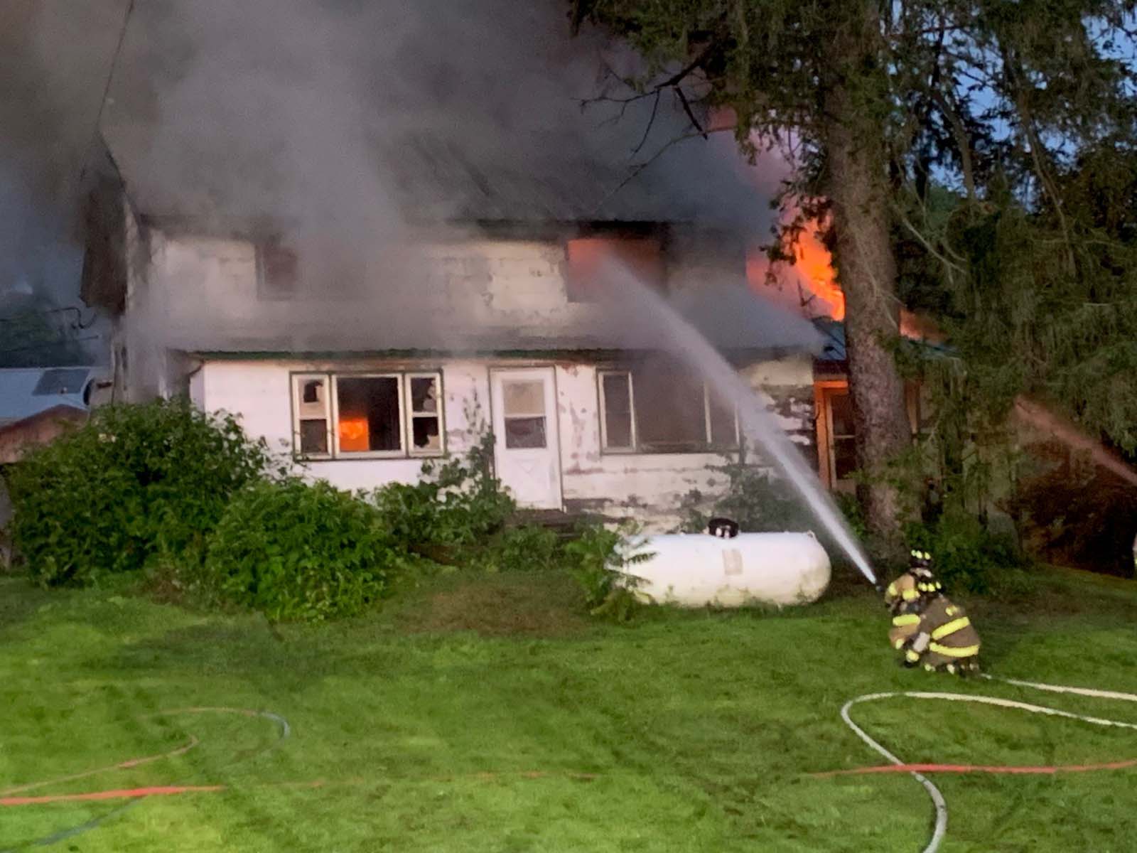 Assisted Newark Valley with a House  Fire on Route 38B - 7/22/2023